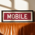 Framed Maroon Mobile Bus Scroll - Tejas Country Club