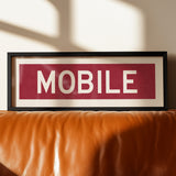 Framed Maroon Mobile Bus Scroll - Tejas Country Club