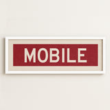 Framed Maroon Mobile Bus Scroll - Tejas Country Club