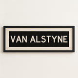 Framed Van Alstyne Bus Scroll Sign