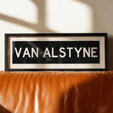Framed Van Alstyne Bus Scroll Sign
