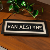 Framed Van Alstyne Bus Scroll Sign