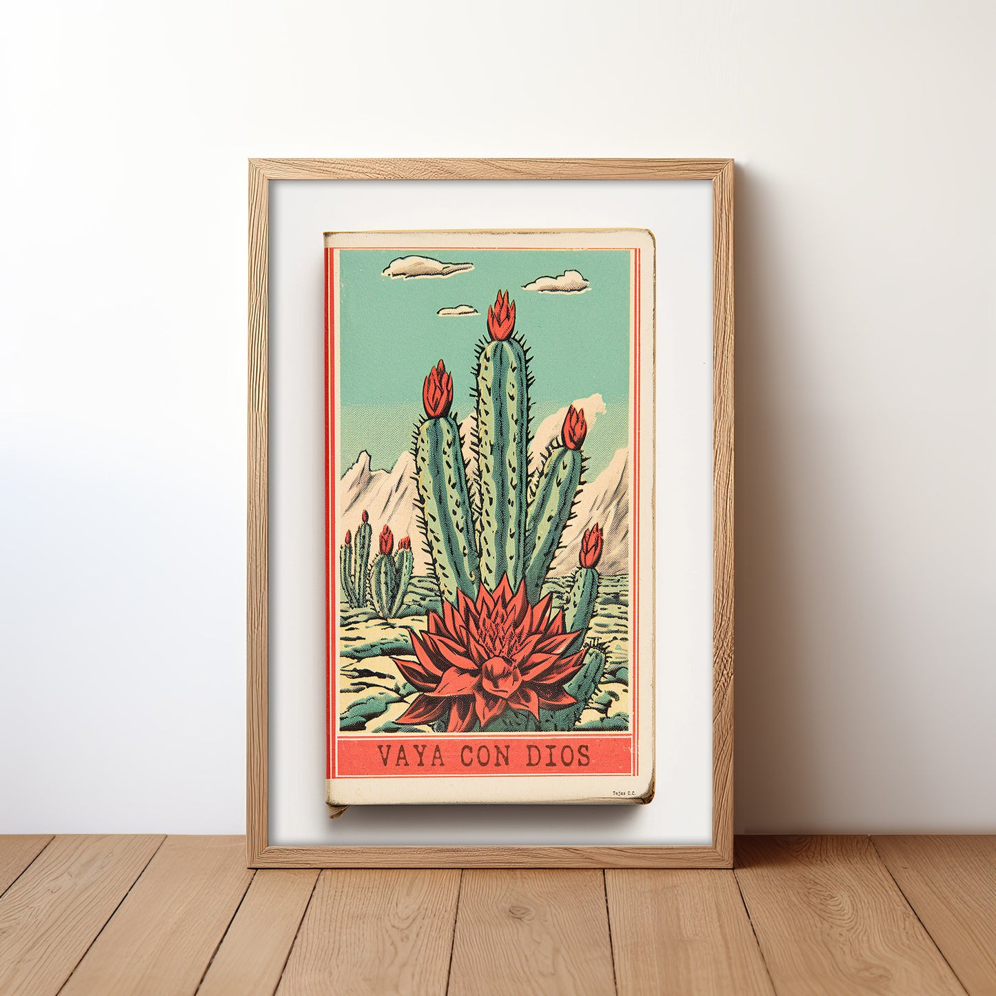 Cactus Landscape Matchbook Vaya Con Dios Art Print