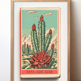 Cactus Landscape Matchbook Vaya Con Dios Art Print - Tejas Country Club