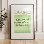 Girls Goin' To Round Top Guest Check Art Print - Tejas Country Club
