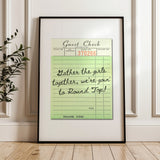 Girls Goin' To Round Top Guest Check Art Print - Tejas Country Club
