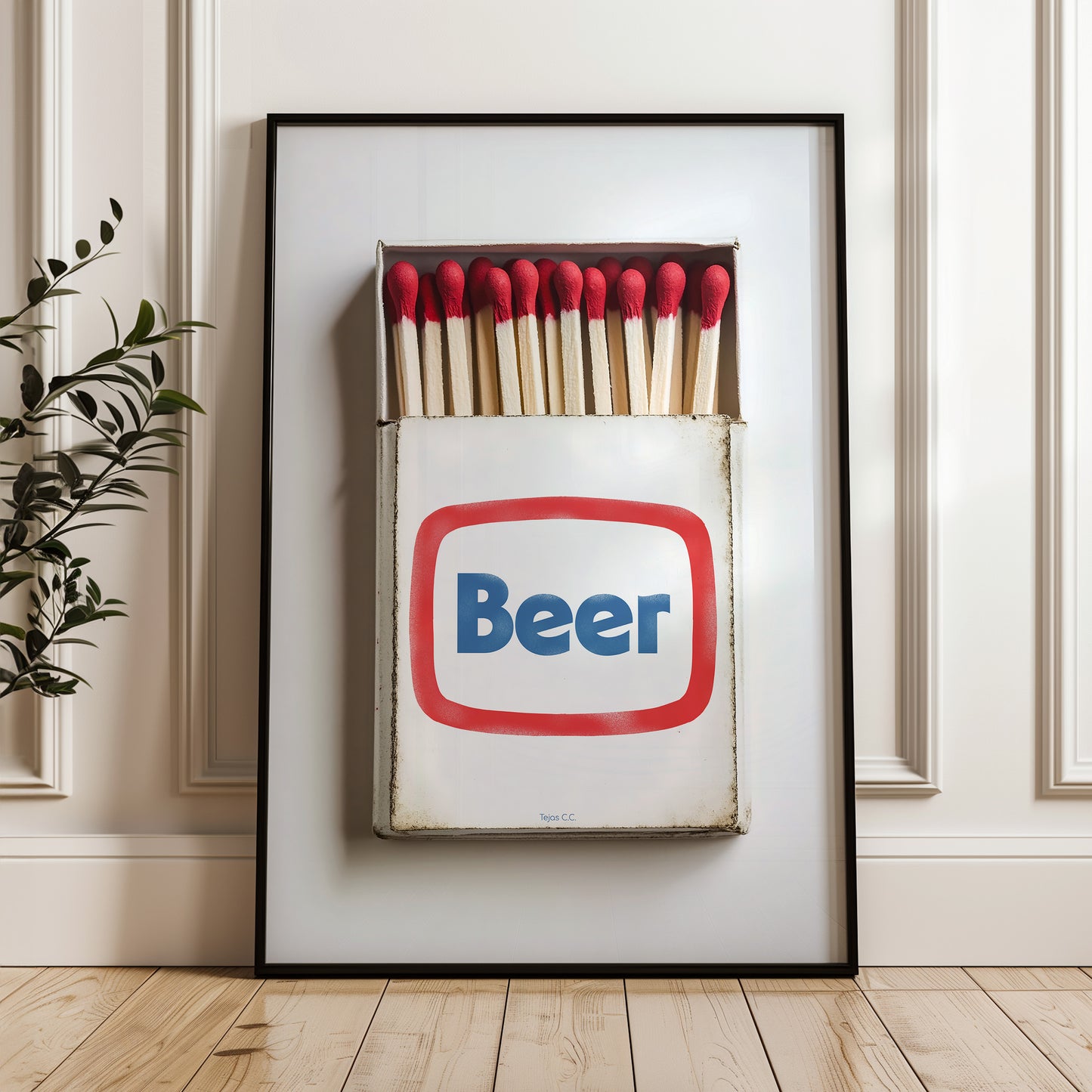 Retro Beer Matchbook Art Print