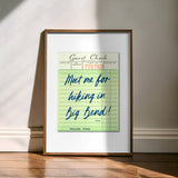 Meet Me For Hiking In Big Bend Guest Check Art Print - Tejas Country Club