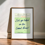 Let's Go Tubin' On The Comal River Guest Check Art Print (FLAT) - Tejas Country Club