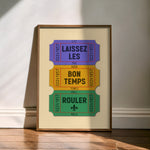 New Orleans Let The Good Times Roll French Quarter Ticket Stub Art Print - Tejas Country Club