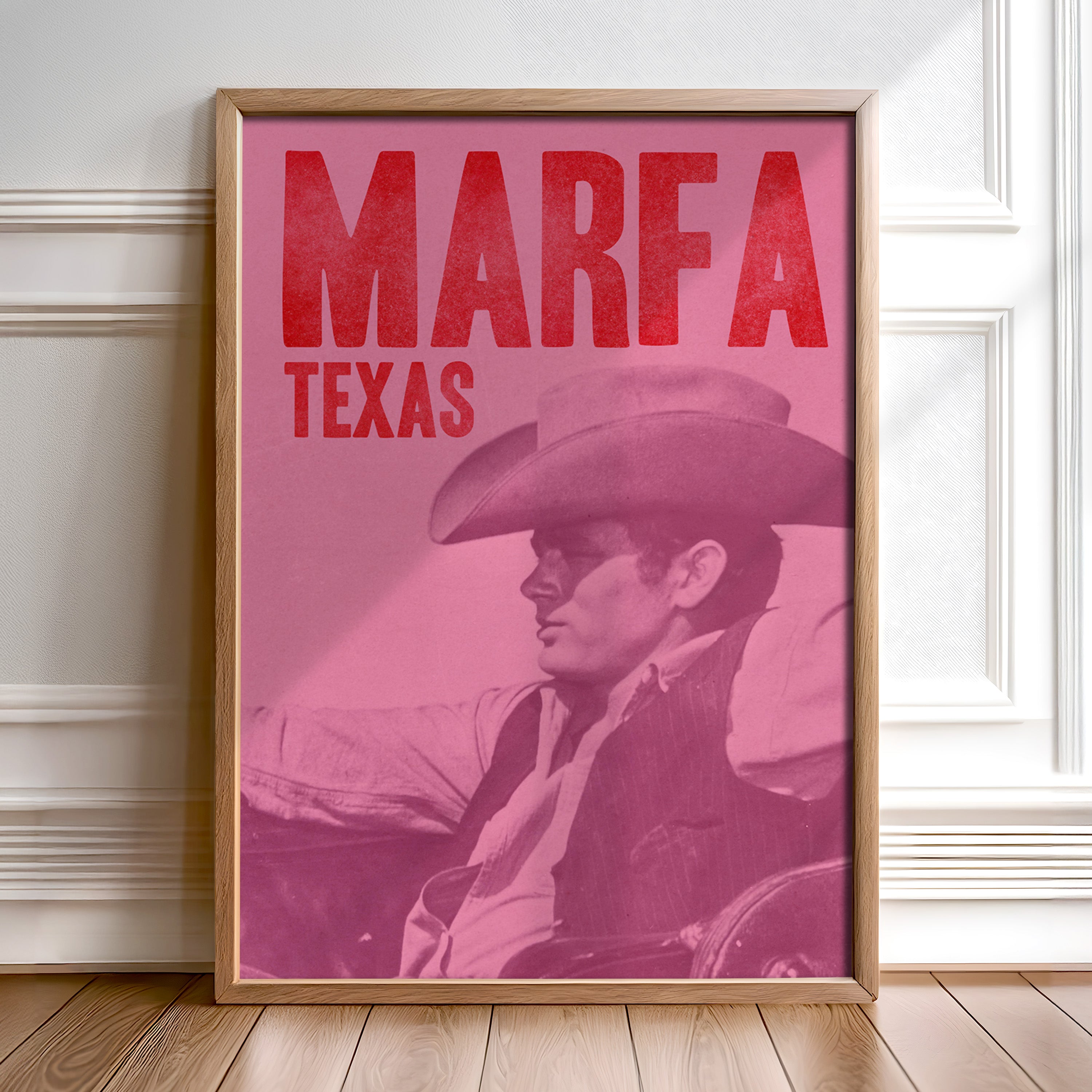 Marfa Texas Cowboy Art Print - Tejas Country Club