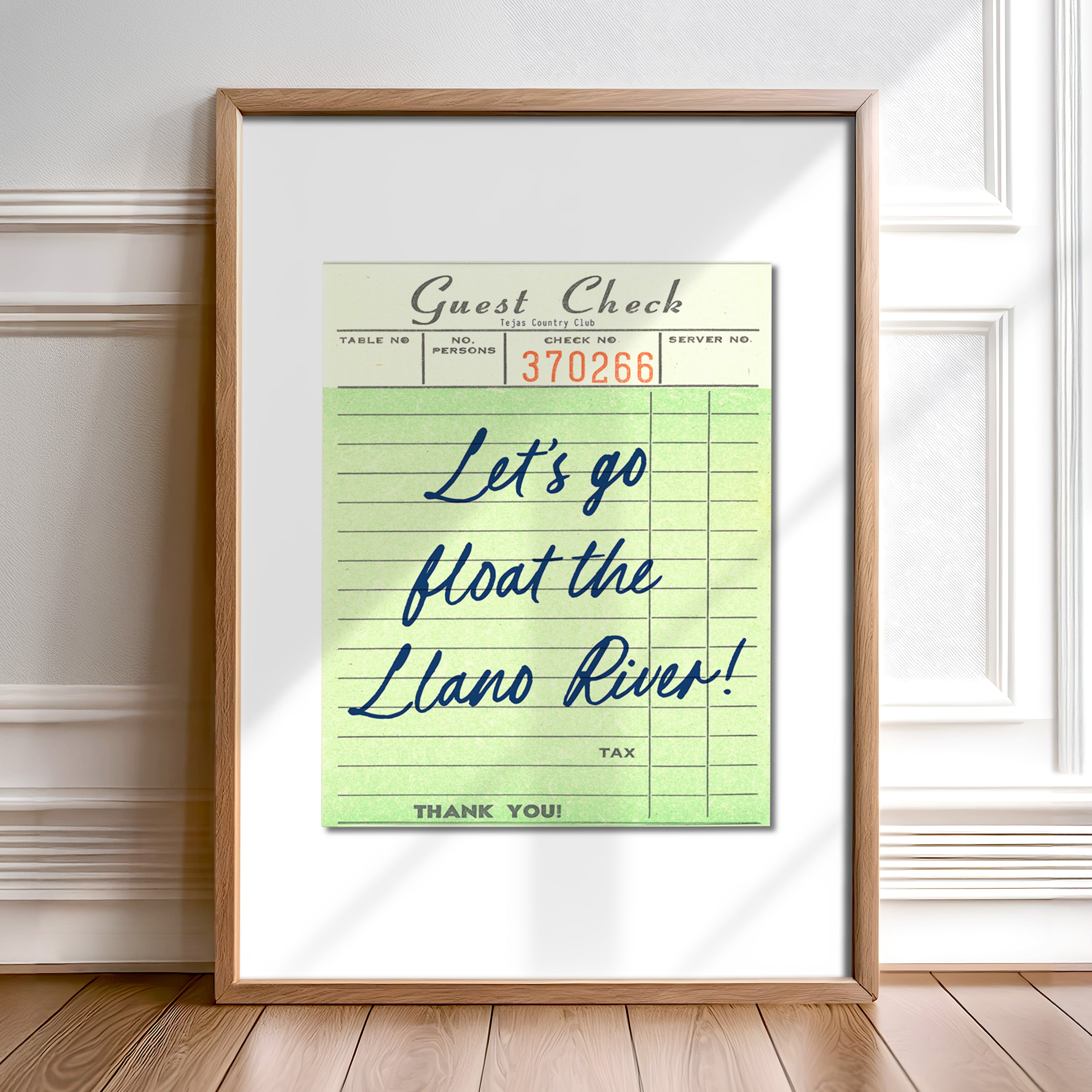 Let's Go Float the Llano River Art Print - Tejas Country Club