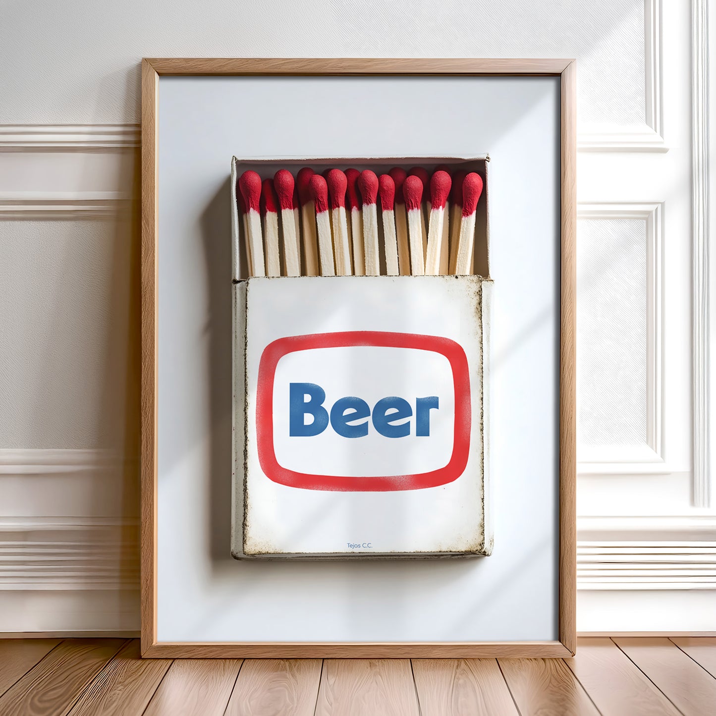 Retro Beer Matchbook Art Print