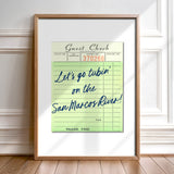 Let's Go Tubin' On The San Marcos River Guest Check Art Print - Tejas Country Club
