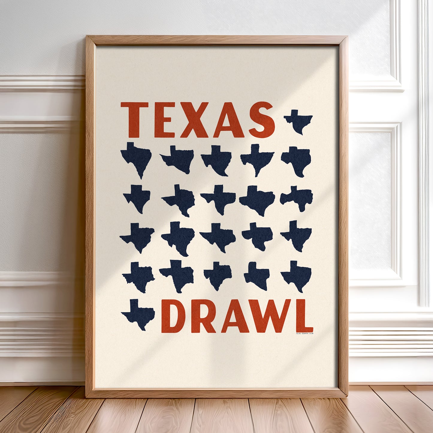 Texas Drawl - Collection of Student Drawn Texas Silhouettes Art Print