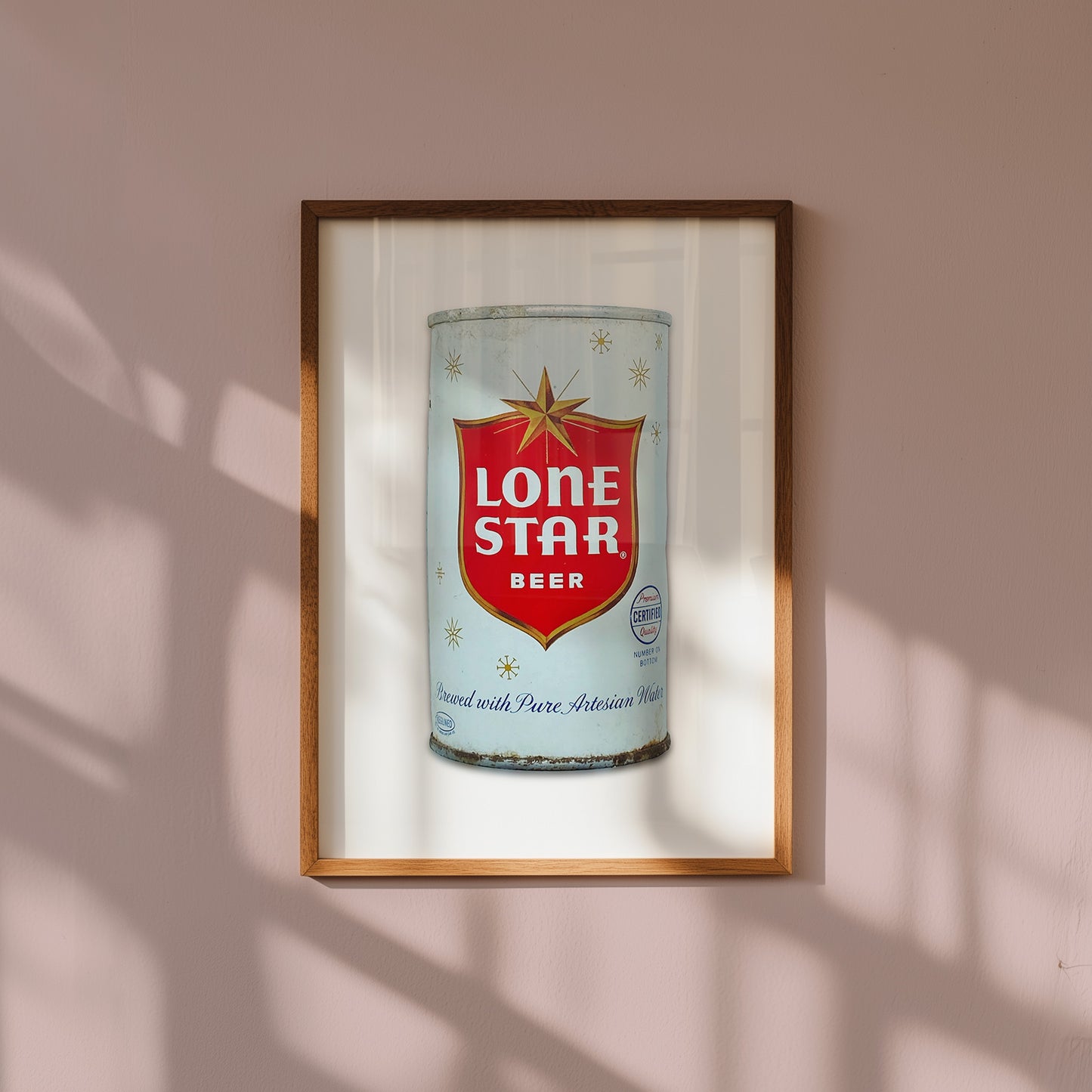 Lone Star Beer Shield Can Art Print