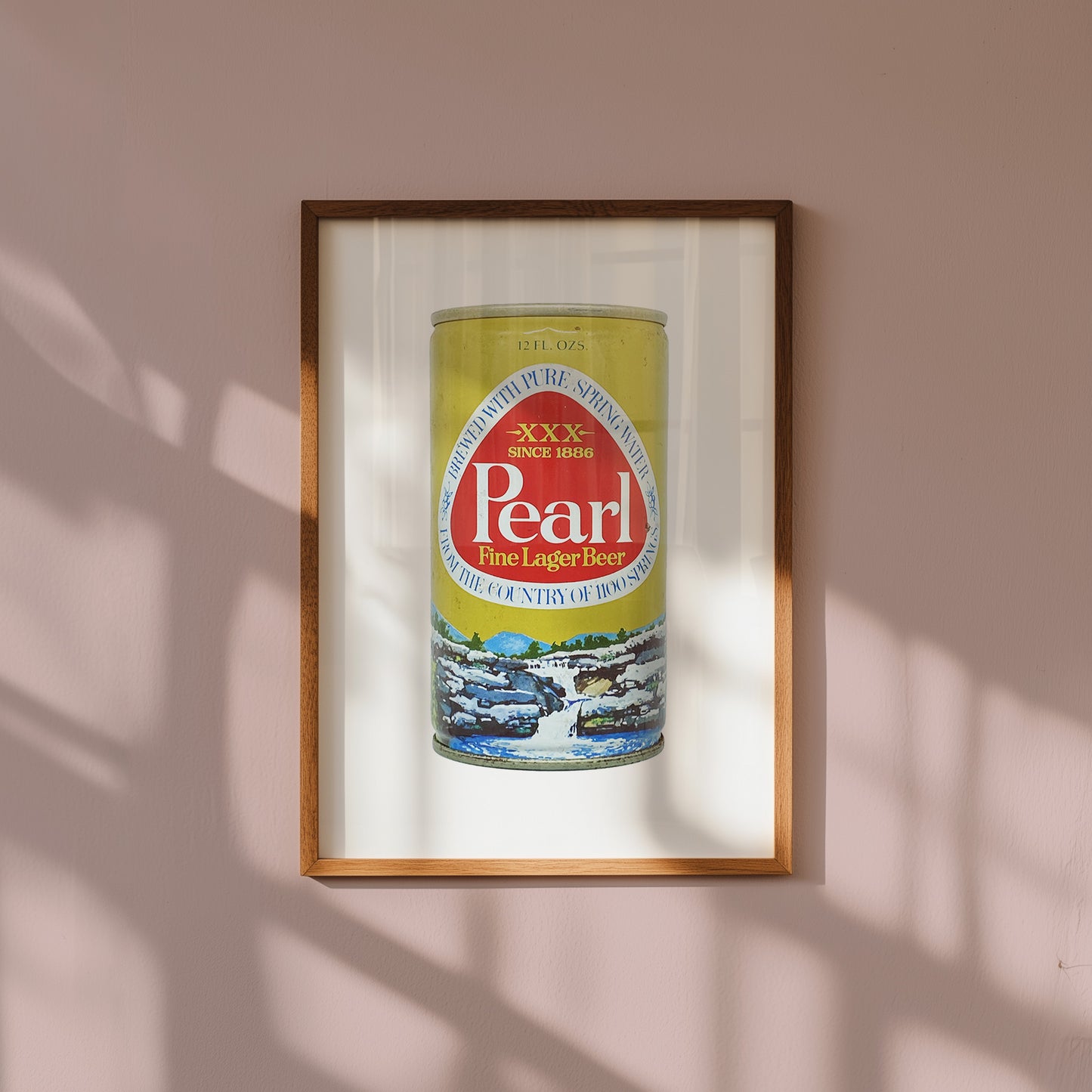 Pearl Beer Can Gold Art Print