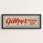 Framed Vintage Gilley's Bumper Sticker Art Print - Tejas Country Club