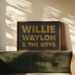 Willie, Waylon, & The Boys Typography Art Print - Tejas Country Club