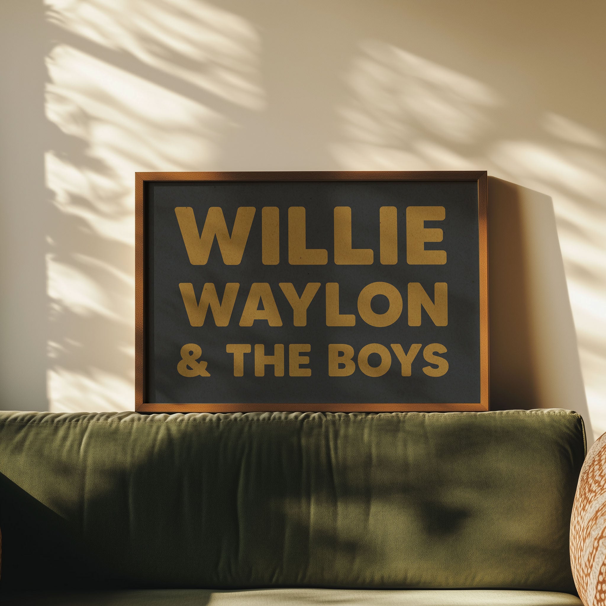 Willie, Waylon, & The Boys Typography Art Print - Tejas Country Club