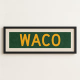 Framed Waco Green Bus Scroll - Tejas Country Club