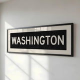 Framed Washington DC Bus Scroll - Tejas Country Club