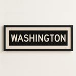 Framed Washington DC Bus Scroll - Tejas Country Club