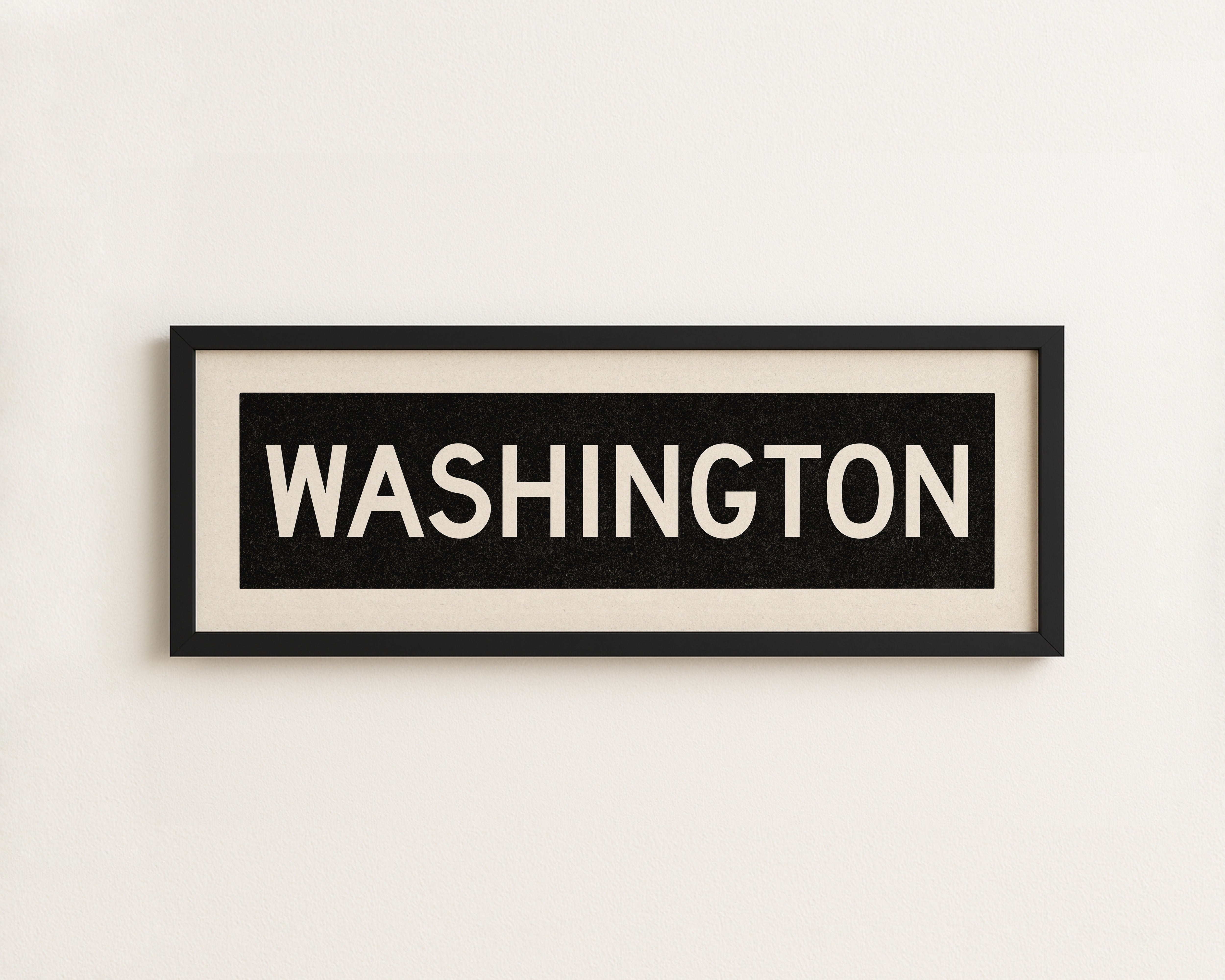 Framed Washington DC Bus Scroll - Tejas Country Club