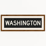 Framed Washington DC Bus Scroll - Tejas Country Club