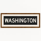 Framed Washington DC Bus Scroll - Tejas Country Club
