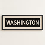 Framed Washington DC Bus Scroll - Tejas Country Club