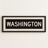 Framed Washington DC Bus Scroll - Tejas Country Club