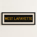 Framed West Lafayette Black and Gold Bus Scroll - Tejas Country Club