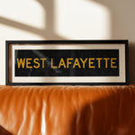 Framed West Lafayette Black and Gold Bus Scroll - Tejas Country Club