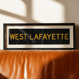 Framed West Lafayette Black and Gold Bus Scroll - Tejas Country Club