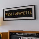 Framed West Lafayette Black and Gold Bus Scroll - Tejas Country Club