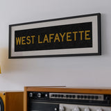 Framed West Lafayette Black and Gold Bus Scroll - Tejas Country Club
