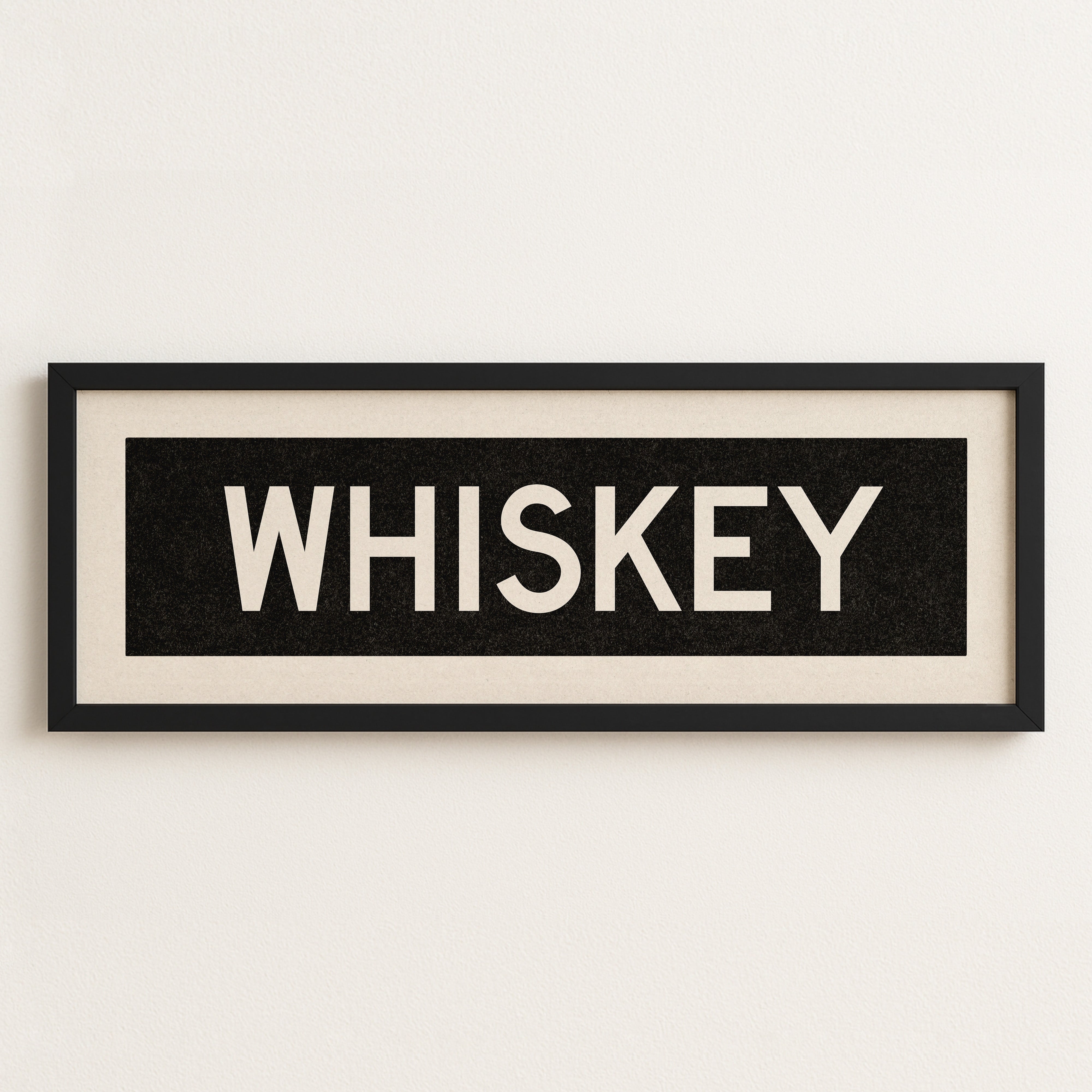 Framed Whiskey Bus Scroll Sign - Tejas Country Club