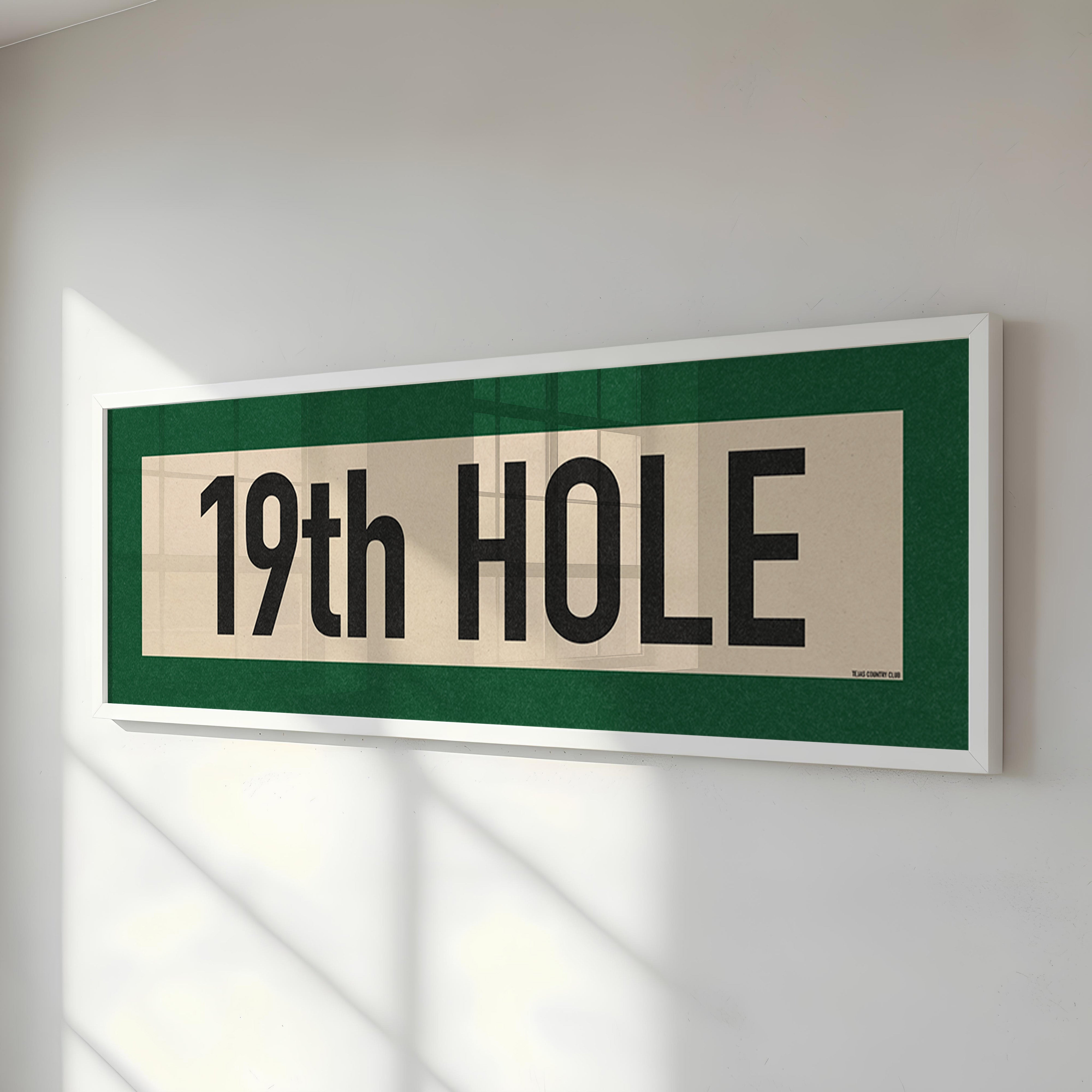 Framed 19th Hole Golf Art Scroll Print - Tejas Country Club