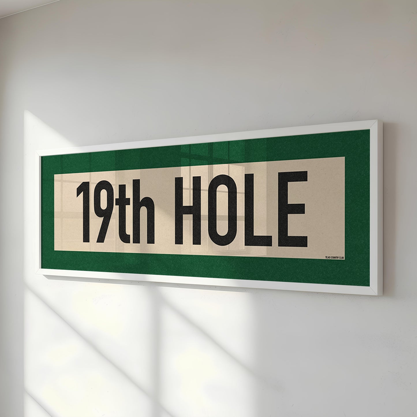 Framed 19th Hole Golf Art Scroll Print