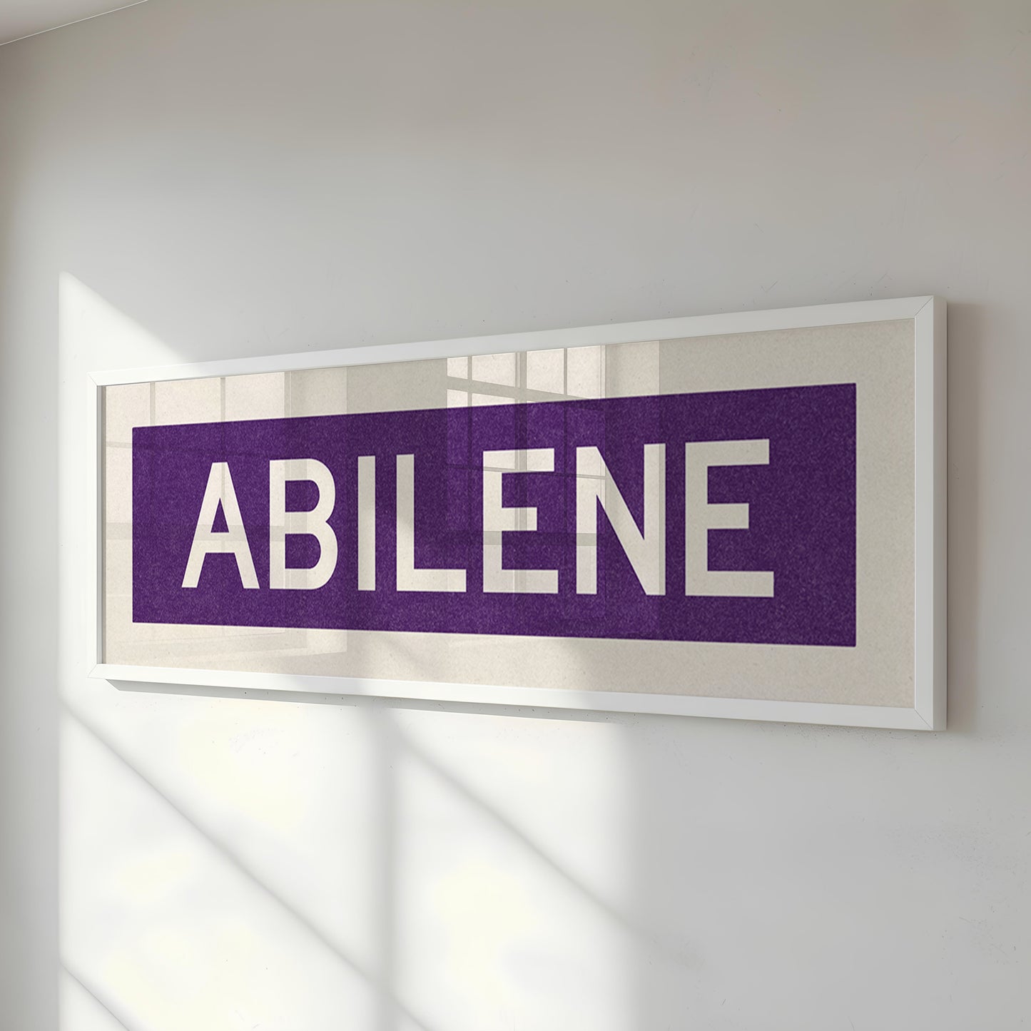 Framed Abilene Purple Bus Scroll
