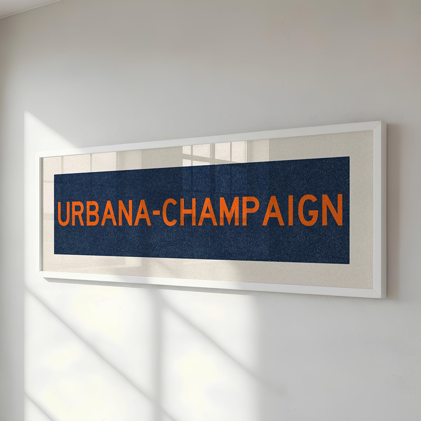Framed Urbana-Champaign Navy Bus Scroll