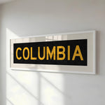 Framed Columbia Black and Gold Bus Scroll - Tejas Country Club