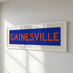 Framed Gainesville Blue Bus Scroll - Tejas Country Club