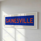 Framed Gainesville Blue Bus Scroll - Tejas Country Club