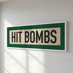 Framed Hit Bombs Golf Art Scroll Sign - Tejas Country Club