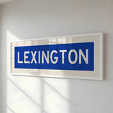 Framed Lexington Blue Bus Scroll - Tejas Country Club