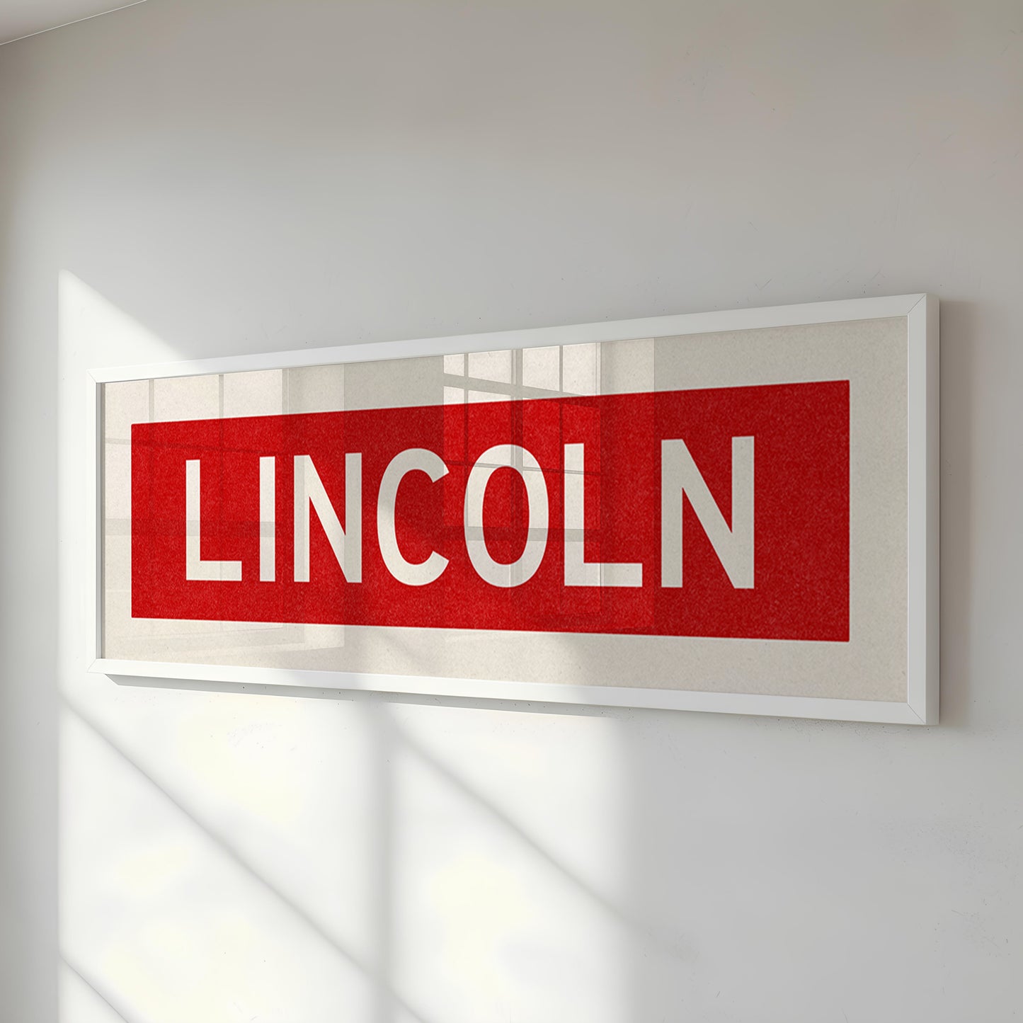 Framed Lincoln Bus Scroll