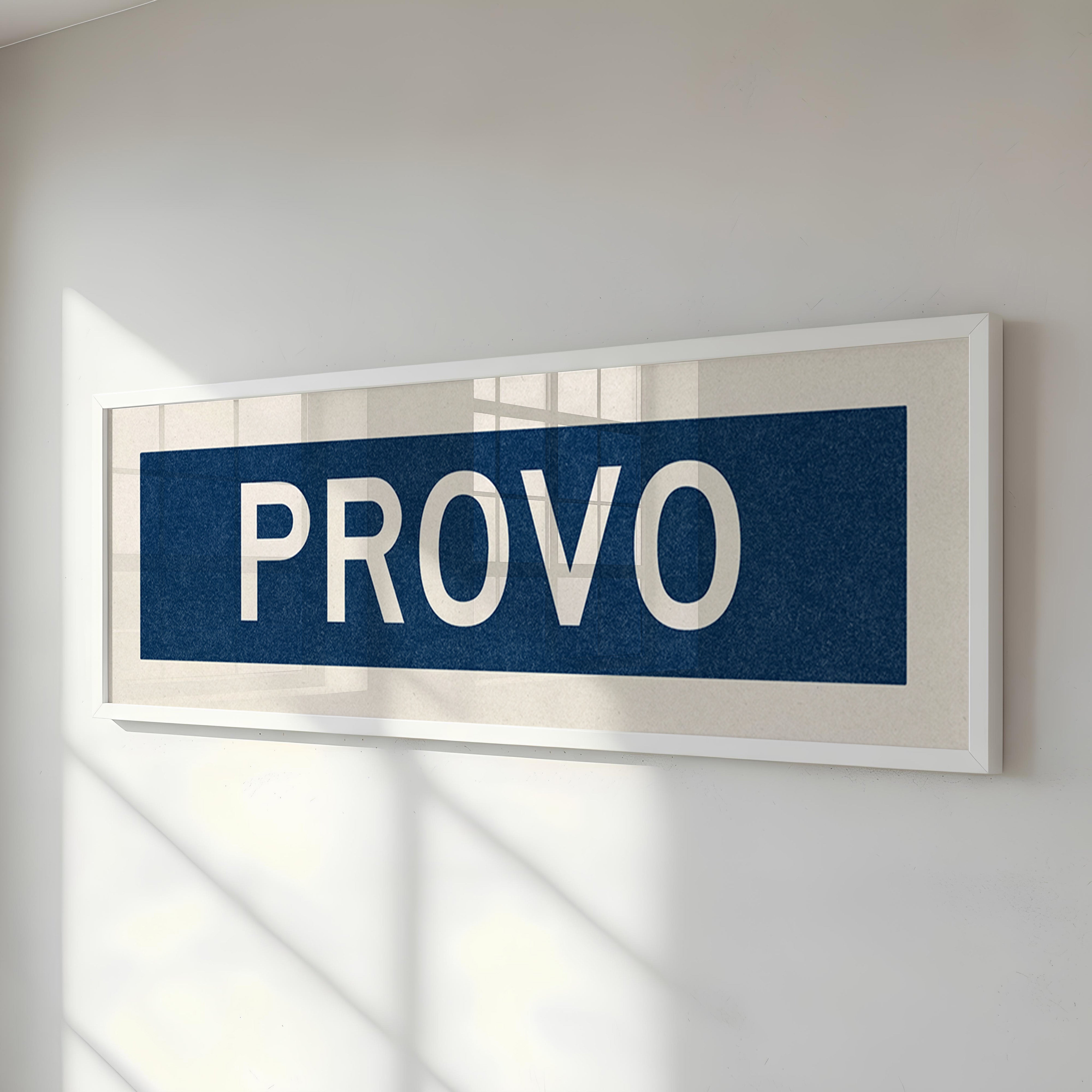 Framed Provo Navy Bus Scroll - Tejas Country Club