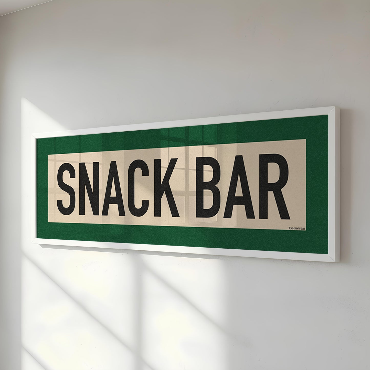 Framed Snack Bar Golf Art Scroll Print